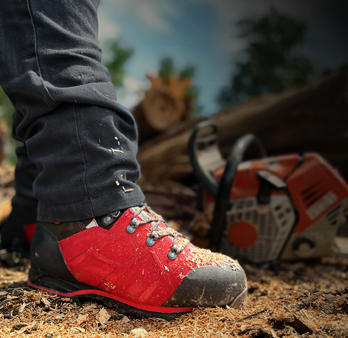 Weartest Special - C$150 off select boots featuring a close up on Protector Ultra Signal Red