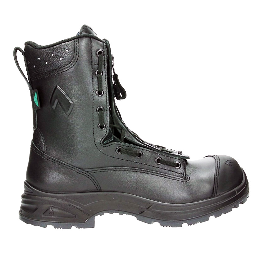 xr2-r Side view of black Airpower XR2 EMS boot with reinforced toe, zipper closure, and rugged slip-resistant sole.
