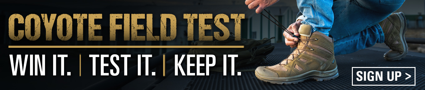 Sign up here for a chance to test and keep a pair of Black Eagle Athletic 2.1 V GTX Mid Coyote boots