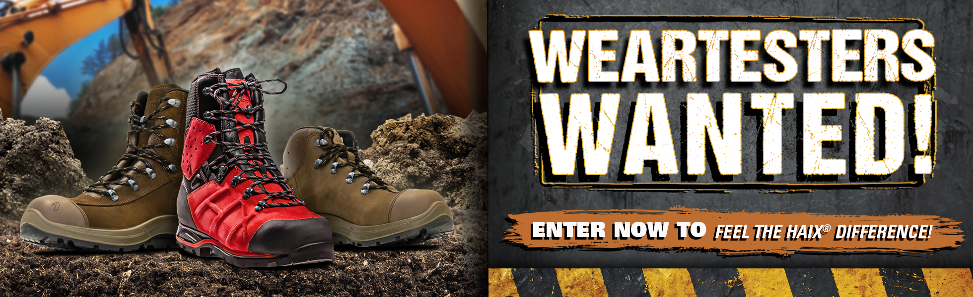 HAIX is searching for Weartesters! Enter now for a chance to test and experience the HAIX difference with our durable & comfortable work boots.