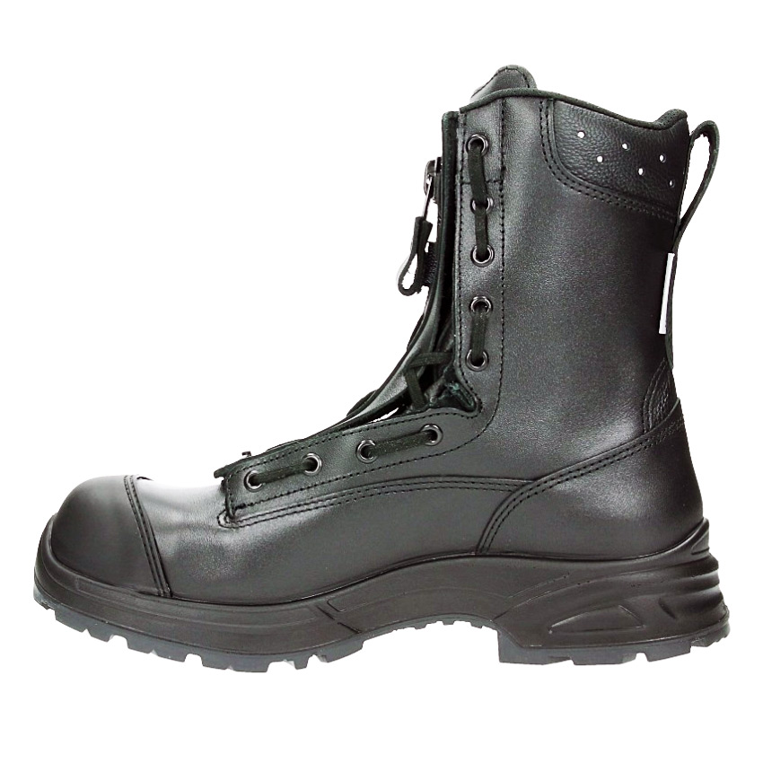 xr2-l Airpower XR2 black leather safety boot with reinforced toe, side zipper, and rugged slip-resistant sole for professional use.
