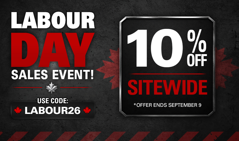 HAIX Labour Day sales event graphic offering 10 percent off sitewide with discount code LABOUR26, ending September 9.