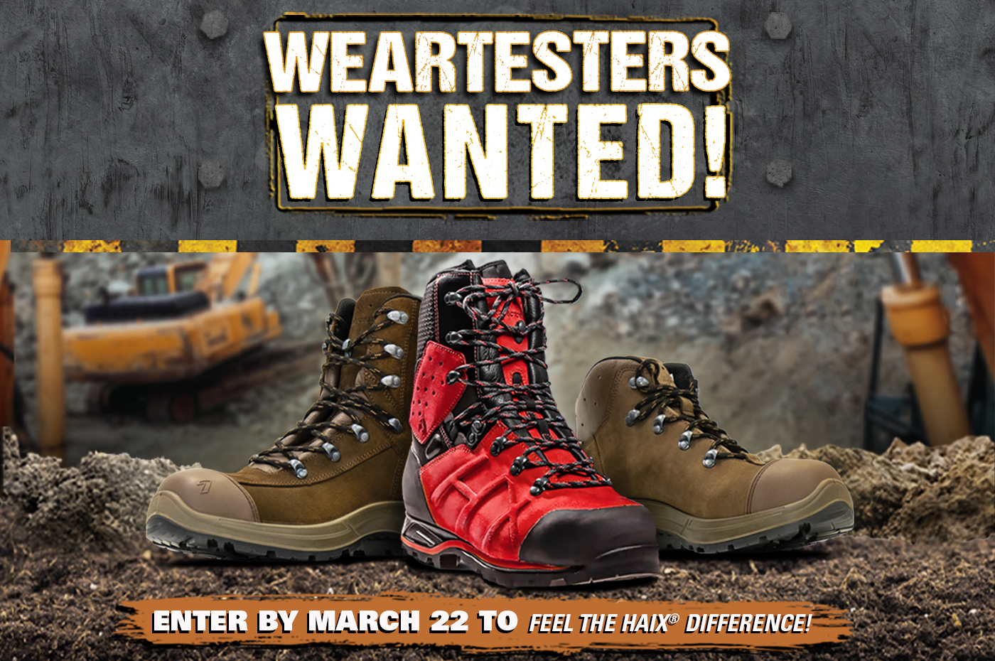 HAIX Weartesters Wanted! Join our exclusive program to test the latest HAIX work boots and experience superior comfort and durability. Limited spots available!