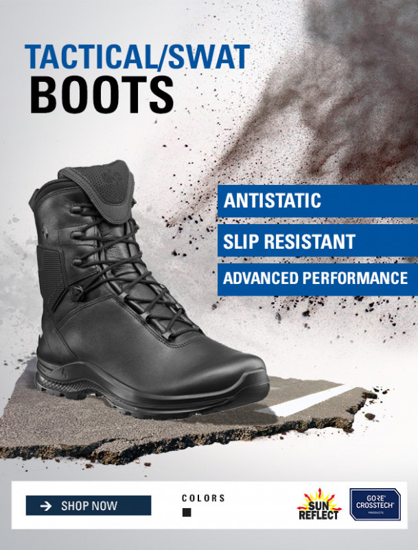 Police Officer Boots | Police Footwear | Black Duty Boots | Canada